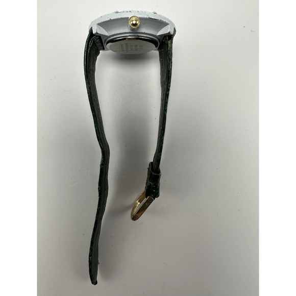 Pearl‎ Christmas Tree Ladies Watch New Battery 36MM 7" Green Leather Band C16 - Picture 11 of 12